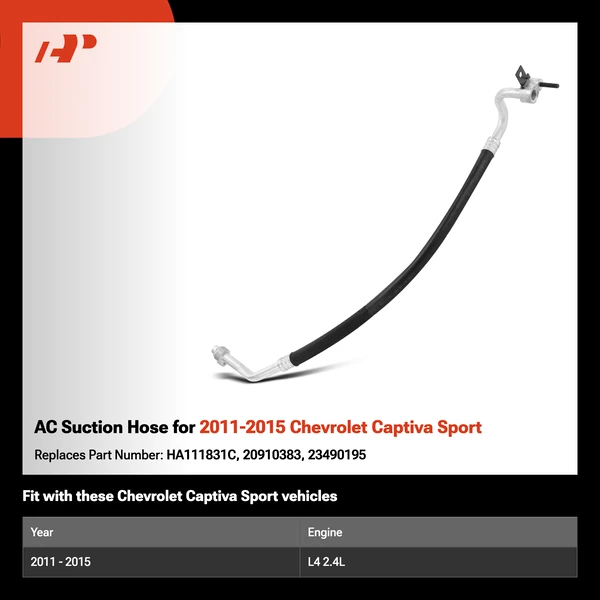 AC Suction Hose for 2011-2015 Chevrolet Captiva Sport