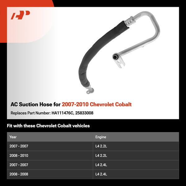 AC Suction Hose for 2007-2010 Chevrolet Cobalt