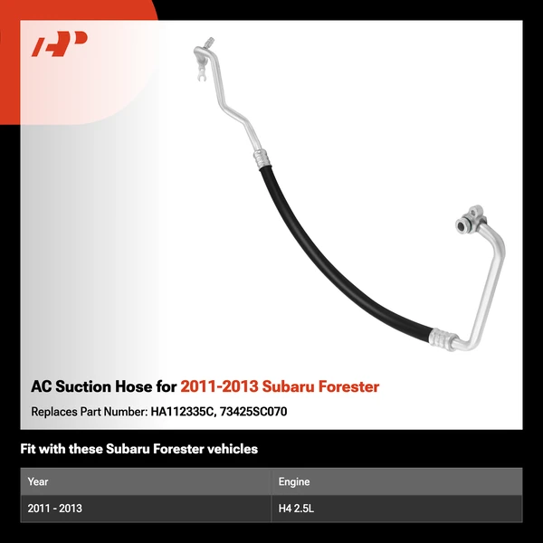 AC Suction Hose for 2011-2013 Subaru Forester