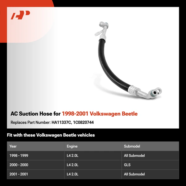 AC Suction Hose for 1998-2001 Volkswagen Beetle