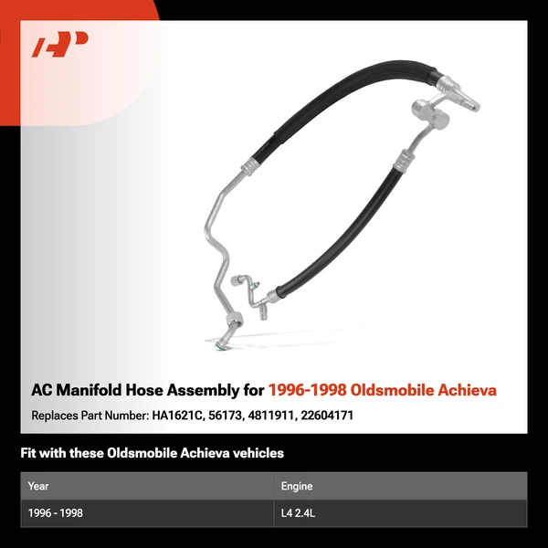 AC Manifold Hose Assembly for 1996-1998 Oldsmobile Achieva