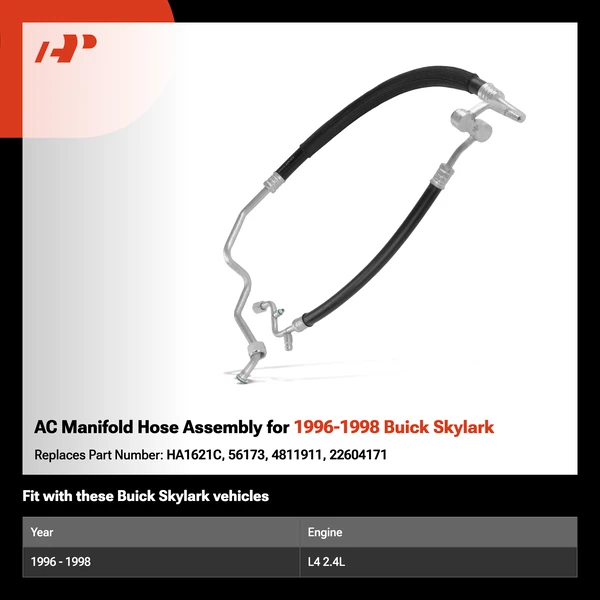 AC Manifold Hose Assembly for 1996-1998 Buick Skylark