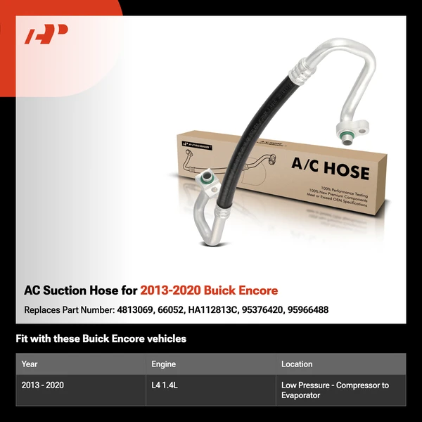 AC Suction Hose for 2013-2020 Buick Encore