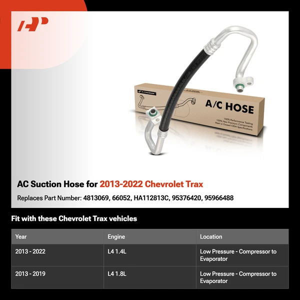 AC Suction Hose for 2013-2022 Chevrolet Trax
