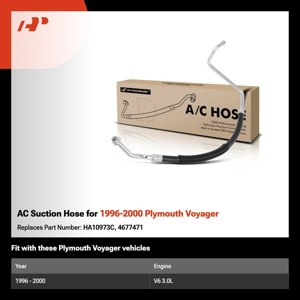 AC Suction Hose for 1996-2000 Plymouth Voyager