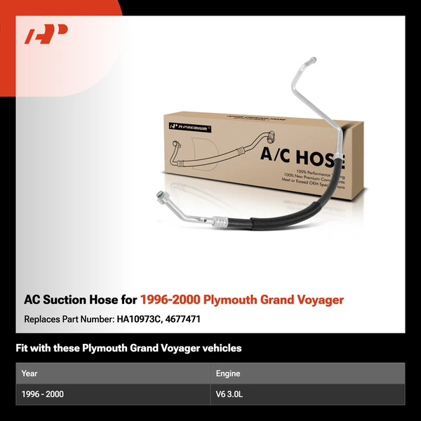 AC Suction Hose for 1996-2000 Plymouth Grand Voyager
