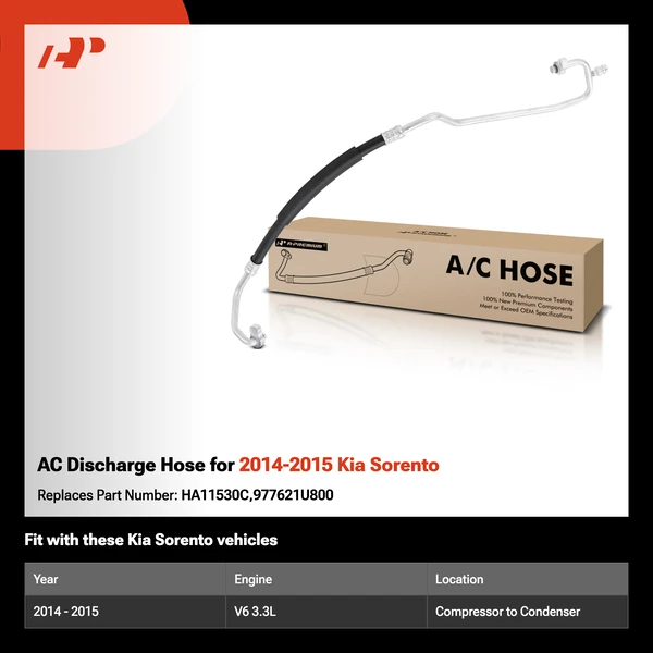 AC Discharge Hose for 2014-2015 Kia Sorento