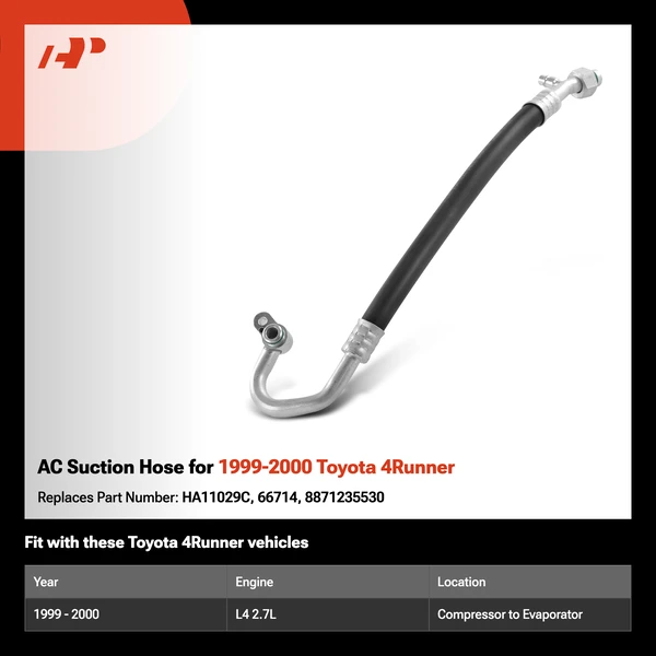 AC Suction Hose for 1999-2000 Toyota 4Runner