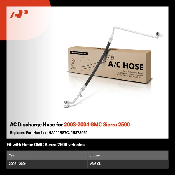 AC Discharge Hose for 2003-2004 GMC Sierra 2500