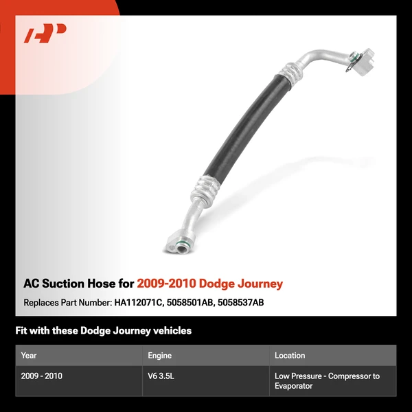 AC Suction Hose for 2009-2010 Dodge Journey