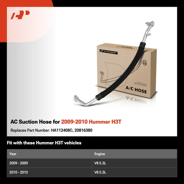 AC Suction Hose for 2009-2010 Hummer H3T