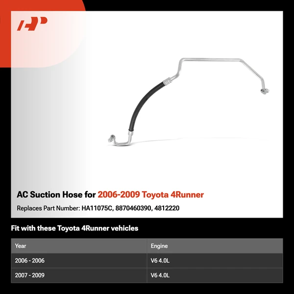 AC Suction Hose for 2006-2009 Toyota 4Runner