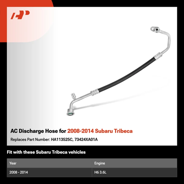 AC Discharge Hose for 2008-2014 Subaru Tribeca