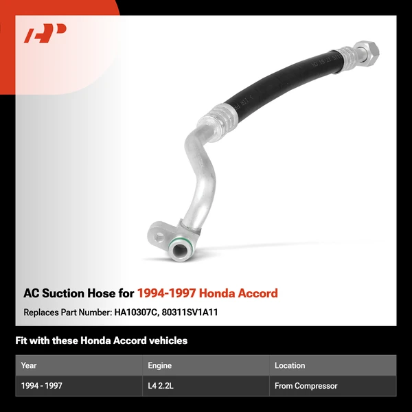 AC Suction Hose for 1994-1997 Honda Accord