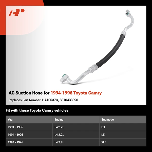 AC Suction Hose for 1994-1996 Toyota Camry