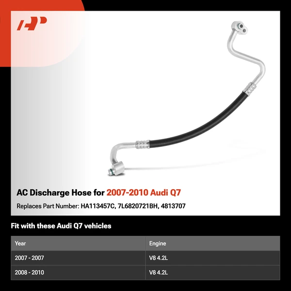 AC Discharge Hose for 2007-2010 Audi Q7