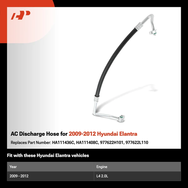 AC Discharge Hose for 2009-2012 Hyundai Elantra