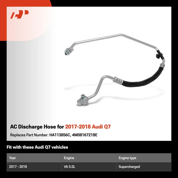 AC Discharge Hose for 2017-2018 Audi Q7