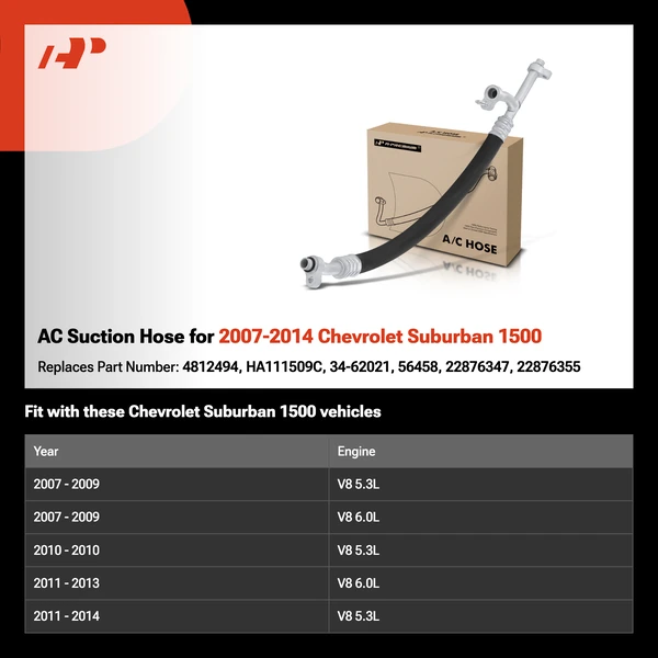 AC Suction Hose for 2007-2014 Chevrolet Suburban 1500