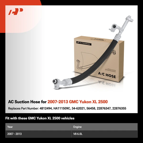 AC Suction Hose for 2007-2013 GMC Yukon XL 2500