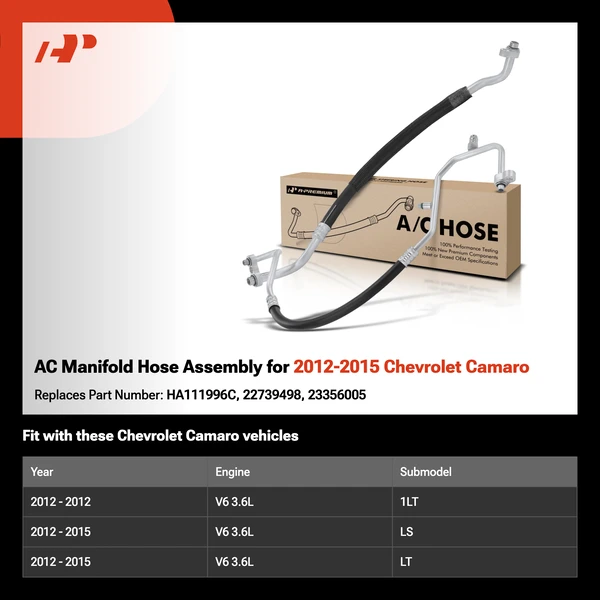 AC Manifold Hose Assembly for 2012-2015 Chevrolet Camaro