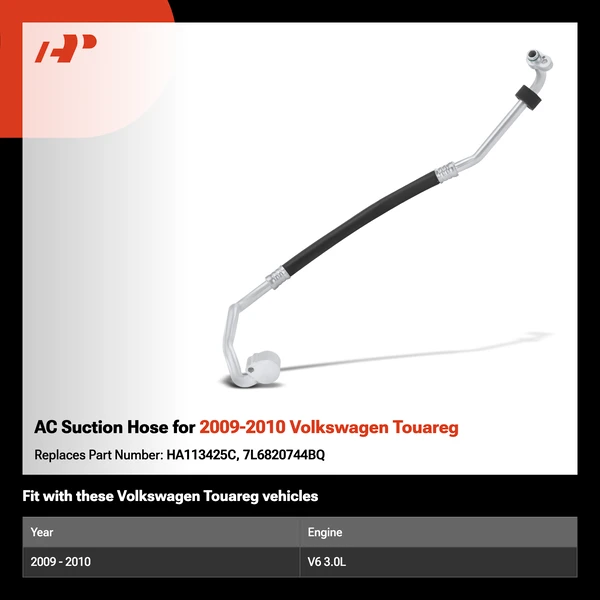 AC Suction Hose for 2009-2010 Volkswagen Touareg