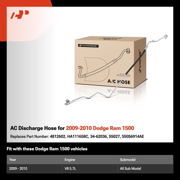 AC Discharge Hose for 2009-2010 Dodge Ram 1500