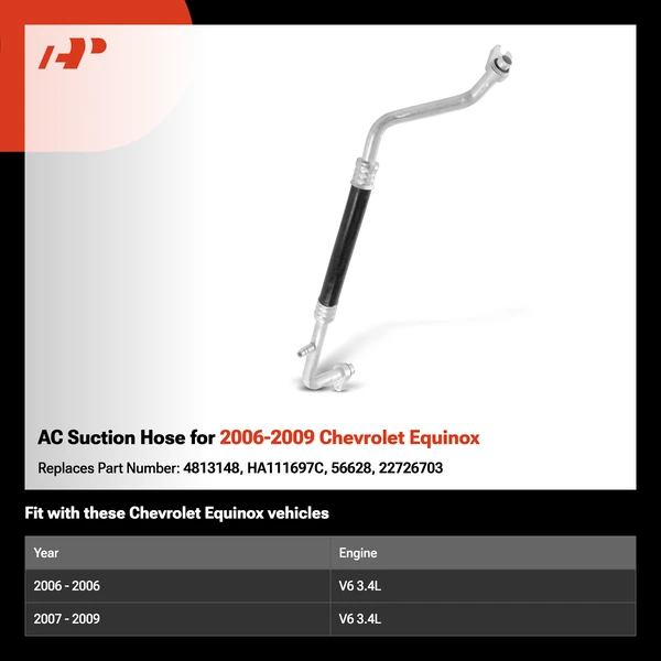 AC Suction Hose for 2006-2009 Chevrolet Equinox