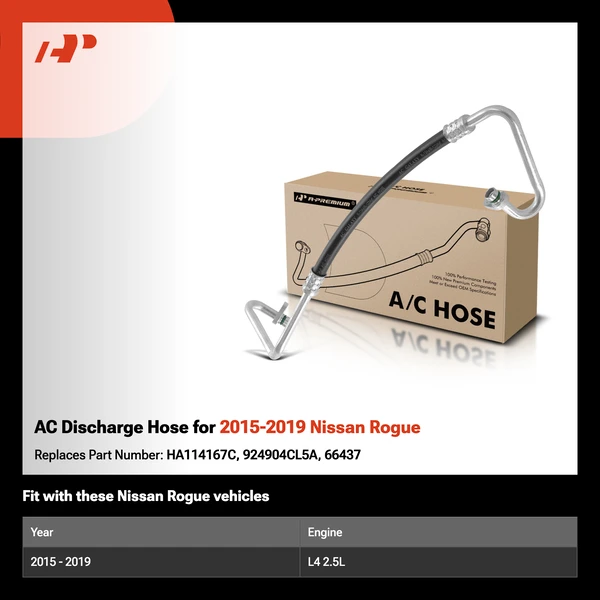 AC Discharge Hose for 2015-2019 Nissan Rogue