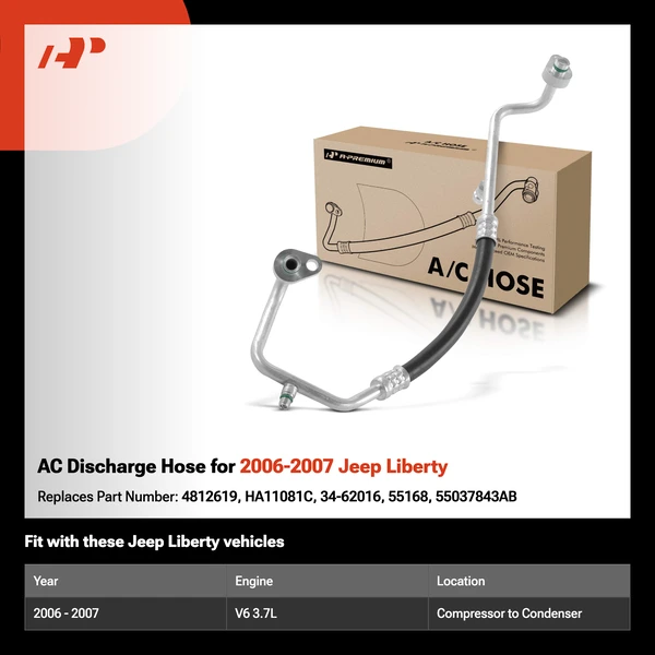 AC Discharge Hose for 2006-2007 Jeep Liberty