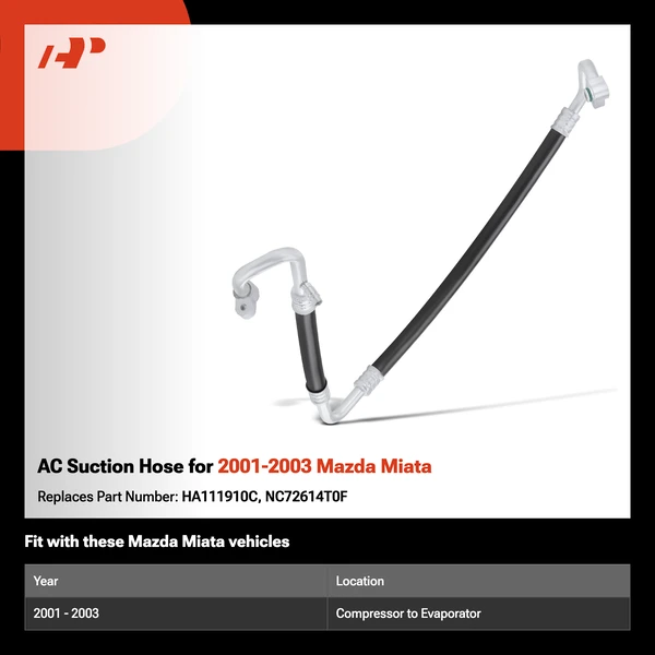 AC Suction Hose for 2001-2003 Mazda Miata