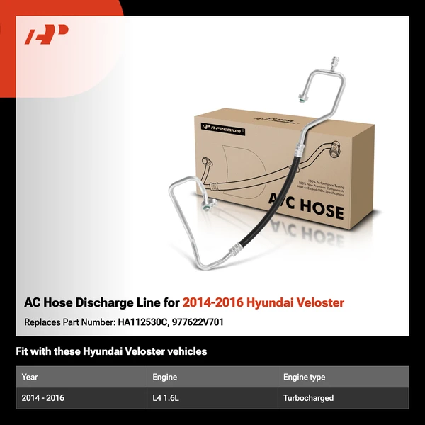 AC Hose Discharge Line for 2014-2016 Hyundai Veloster