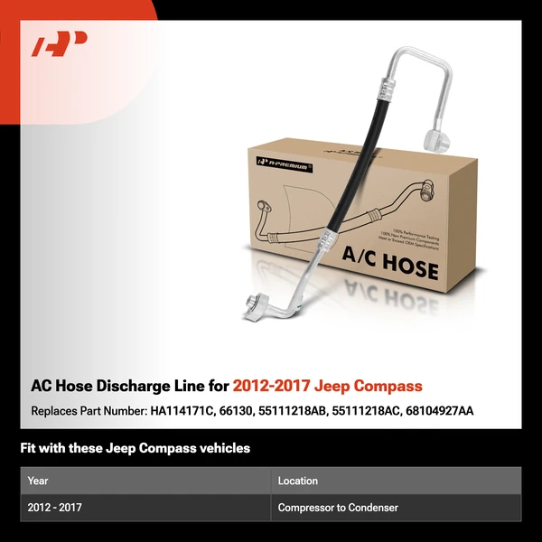 AC Hose Discharge Line for 2012-2017 Jeep Compass