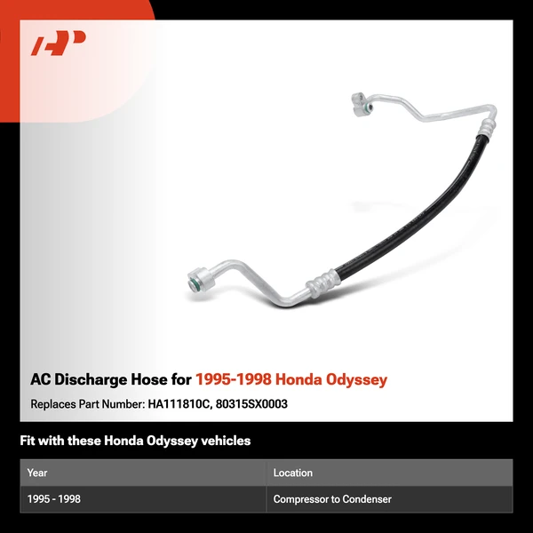 AC Discharge Hose for 1995-1998 Honda Odyssey