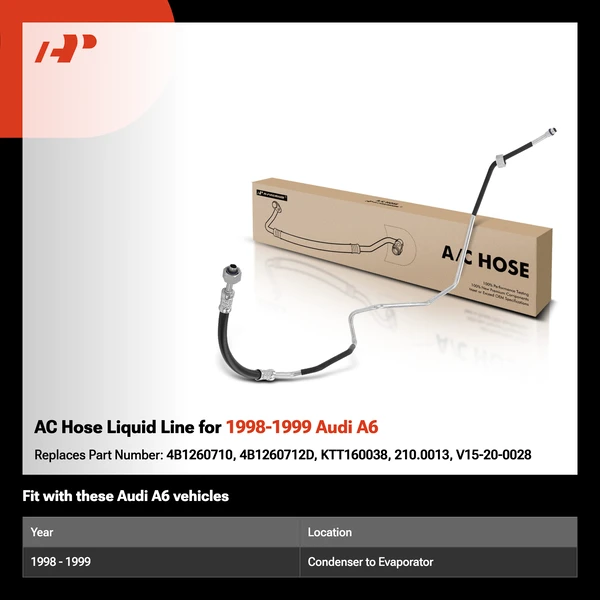 AC Hose Liquid Line for 1998-1999 Audi A6