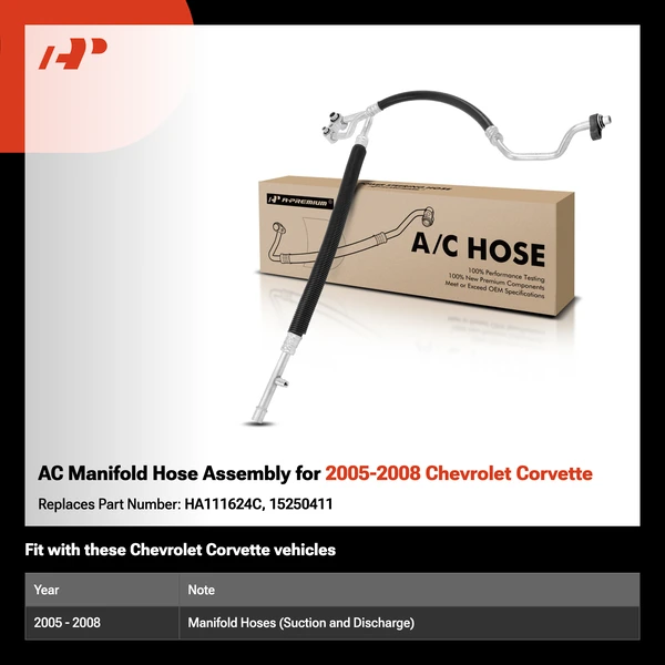 AC Manifold Hose Assembly for 2005-2008 Chevrolet Corvette