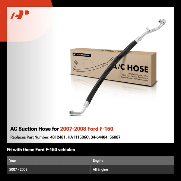 AC Suction Hose for 2007-2008 Ford F-150