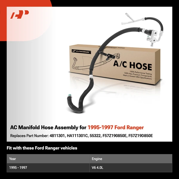 AC Manifold Hose Assembly for 1995-1997 Ford Ranger