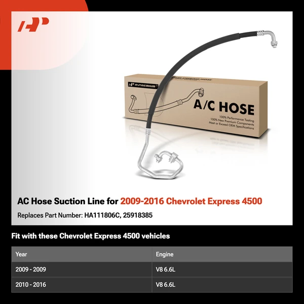 AC Hose Suction Line for 2009-2016 Chevrolet Express 4500