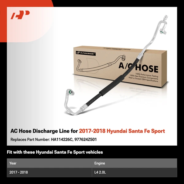 AC Hose Discharge Line for 2017-2018 Hyundai Santa Fe Sport