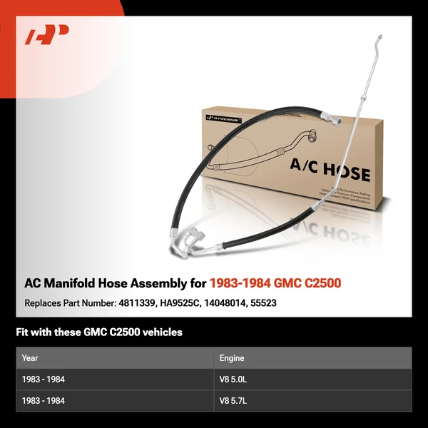 AC Manifold Hose Assembly for 1983-1984 GMC C2500