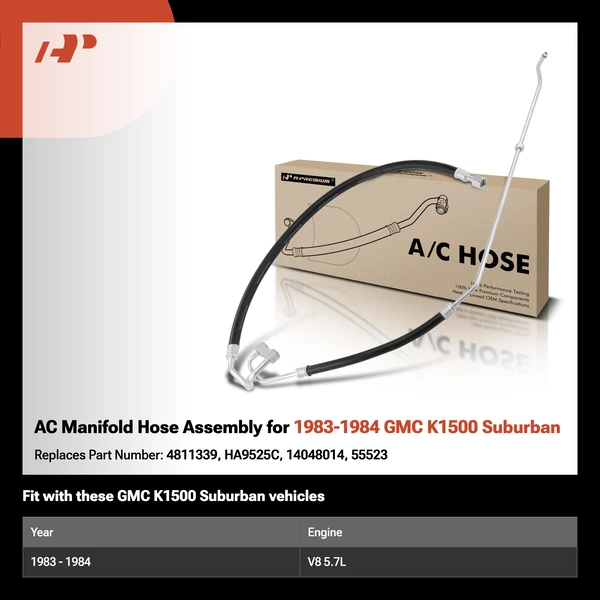 AC Manifold Hose Assembly for 1983-1984 GMC K1500 Suburban