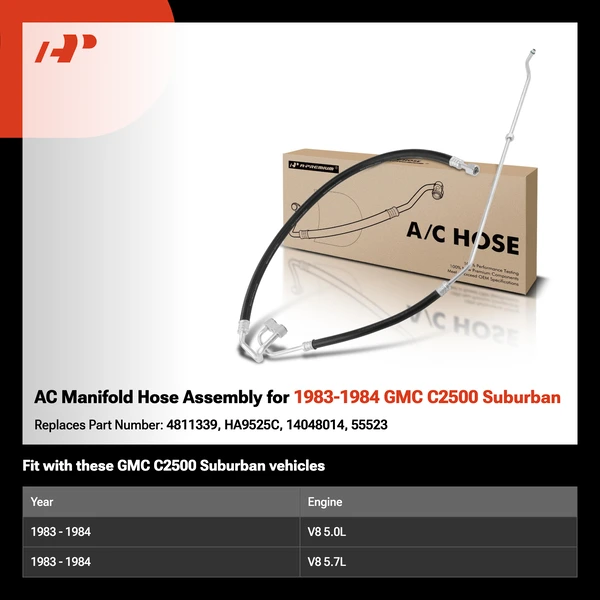 AC Manifold Hose Assembly for 1983-1984 GMC C2500 Suburban