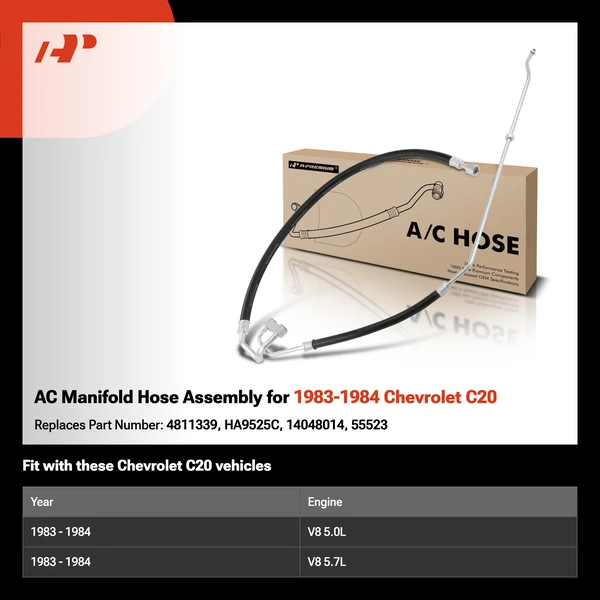 AC Manifold Hose Assembly for 1983-1984 Chevrolet C20