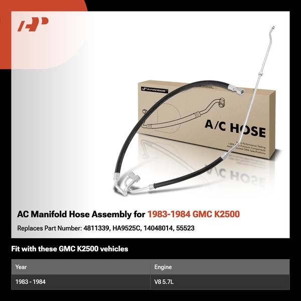 AC Manifold Hose Assembly for 1983-1984 GMC K2500