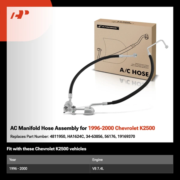 AC Manifold Hose Assembly for 1996-2000 Chevrolet K2500