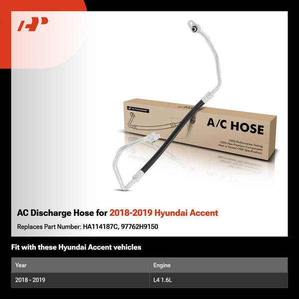 AC Discharge Hose for 2018-2019 Hyundai Accent