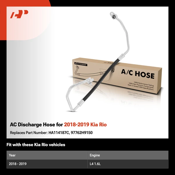 AC Discharge Hose for 2018-2019 Kia Rio