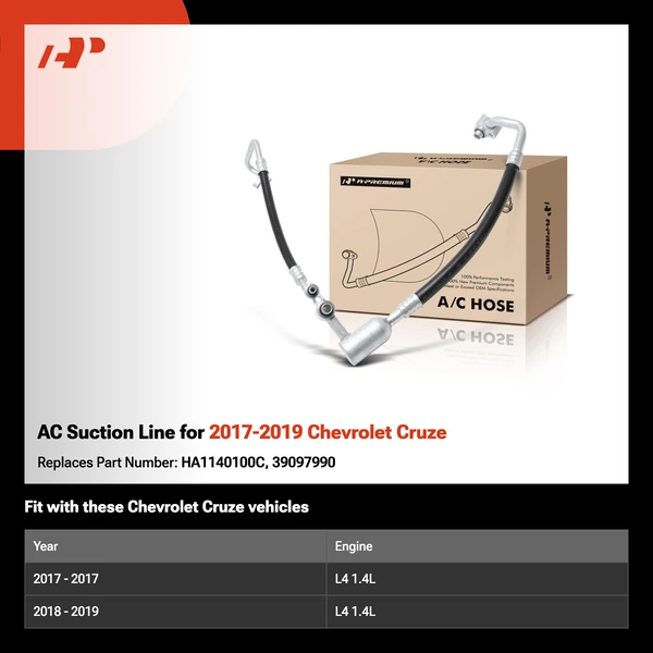 AC Suction Line for 2017-2019 Chevrolet Cruze