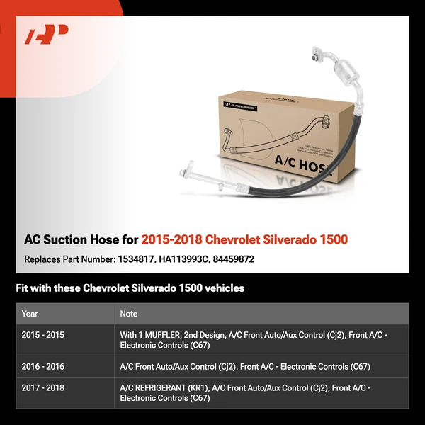 AC Suction Hose for 2015-2018 Chevrolet Silverado 1500